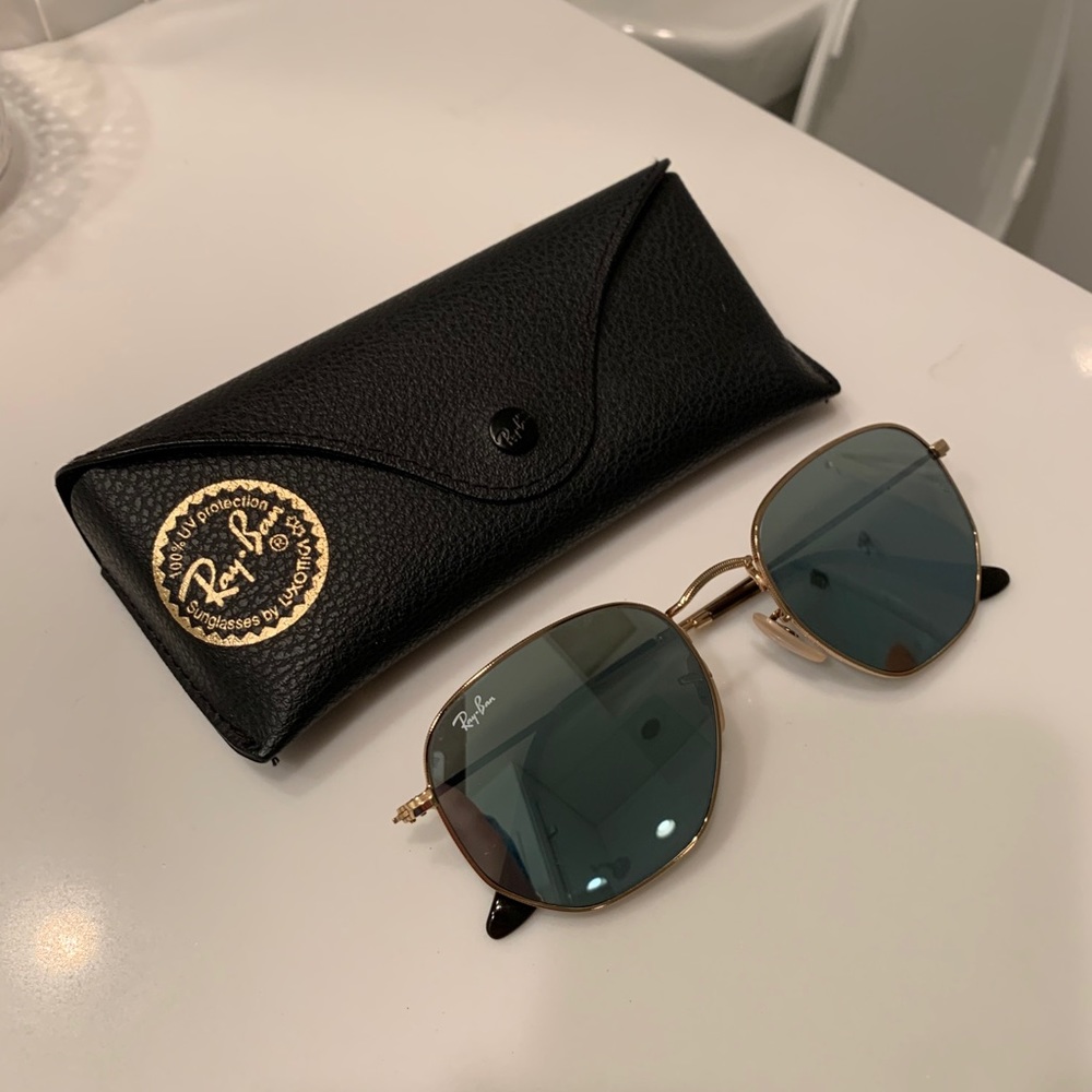 Rayban Hexagonal Silver Reflected Sunglasses - image 2